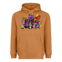 Meerkat mardi gras gnome truck Heavyweight Hoodie - CowGirlArtShop