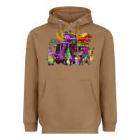 Toasted Coconut mardi gras gnome truck Heavyweight Hoodie - CowGirlArtShop