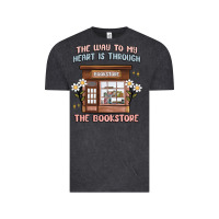 Vintage Black the way to my heart is through the bookstore Vintage Tee - MaliasSmallBusiness