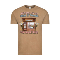 Vintage Coffee the way to my heart is through the bookstore Vintage Tee - MaliasSmallBusiness