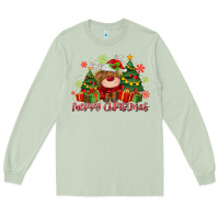 Matcha merry christmas reindeer Long Sleeve Tee - MaliasSmallBusiness