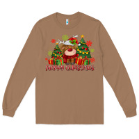 Toasted Coconut merry christmas reindeer Long Sleeve Tee - MaliasSmallBusiness