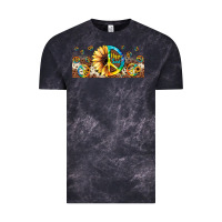 Cloud Black hippie soul leopard sunflower Vintage Tee - JahusDesignShop