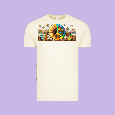 Hippie Soul Leopard Sunflower Vintage Tee Designed By Jahusdesignshop