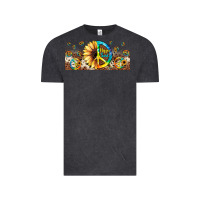 Vintage Black hippie soul leopard sunflower Vintage Tee - JahusDesignShop