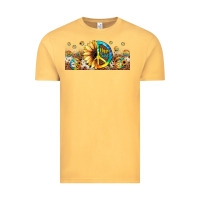 Vintage Mustard hippie soul leopard sunflower Vintage Tee - JahusDesignShop
