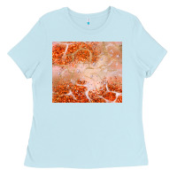 Baby Blue orange glitter Ladies Tee - JahusDesignShop