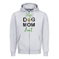 Heather Grey Wife Dog Mom Aunt Zipper Hoodie - Bettercallsaul