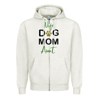 Oatmeal Heather Wife Dog Mom Aunt Zipper Hoodie - Bettercallsaul