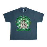 Midnight Navy dead inside but feeling lucky Urban Heavy Tee - MaliasSmallBusiness