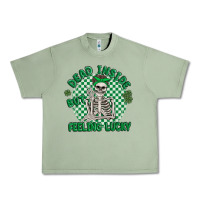 Oil Green dead inside but feeling lucky Urban Heavy Tee - MaliasSmallBusiness