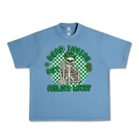 Pebble Blue dead inside but feeling lucky Urban Heavy Tee - MaliasSmallBusiness