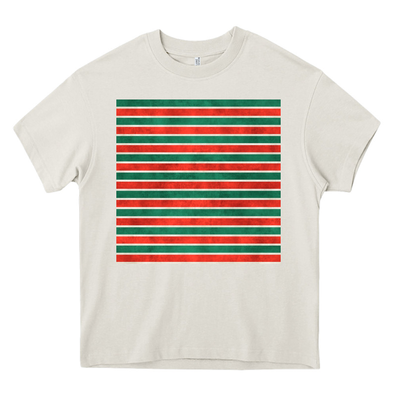 Christmas Stripes Seamless Pattern Heavy Core Tee by BundleAndBundleShop | Teevron