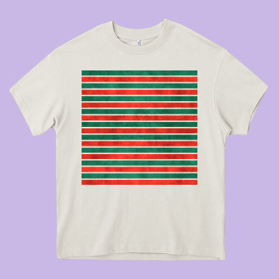 Christmas Stripes Seamless Pattern Heavy Core Tee Designed By Bundleandbundleshop