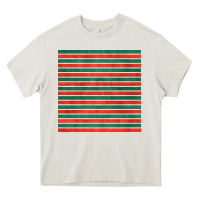 Cream christmas stripes seamless pattern Heavy Core Tee - BundleAndBundleShop