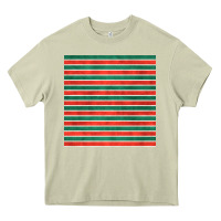Mossy christmas stripes seamless pattern Heavy Core Tee - BundleAndBundleShop