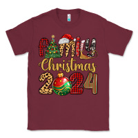 Burgundy family christmas 2024 Classic Tee - MaliasSmallBusiness