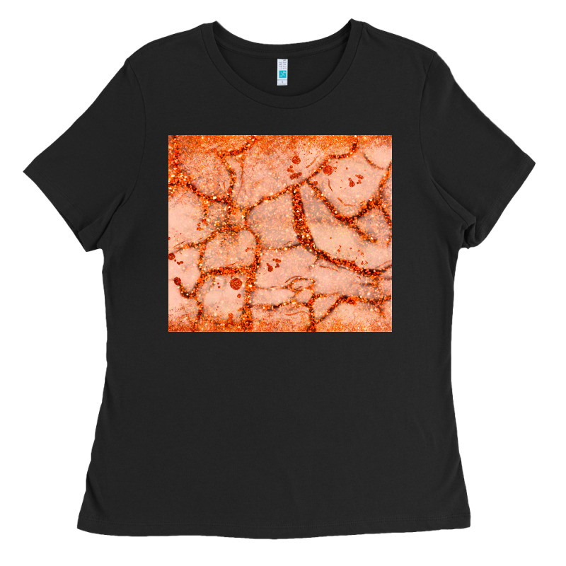 Orange Glitter Ladies Tee by JahusDesignShop | Teevron