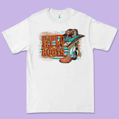 Blame It All My Roots Premium Tee Designed By Adodesignshop