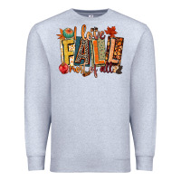 Heather Grey i love fall most of all Premium Sweatshirt - CowGirlArtShop