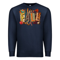 Navy i love fall most of all Premium Sweatshirt - CowGirlArtShop