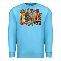 Ocean Blue i love fall most of all Premium Sweatshirt - CowGirlArtShop