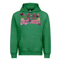 Emerald Xoxo Hugs And Kisses Valentine's Day Urban Hoodie - FaDigitalArtStudio