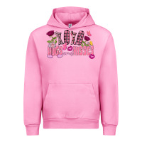 Fuchsia Pink Xoxo Hugs And Kisses Valentine's Day Urban Hoodie - FaDigitalArtStudio