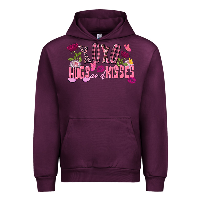 Xoxo Hugs And Kisses Valentine's Day Urban Hoodie by FaDigitalArtStudio | Teevron