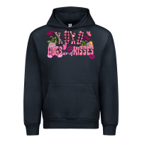 Navy Xoxo Hugs And Kisses Valentine's Day Urban Hoodie - FaDigitalArtStudio
