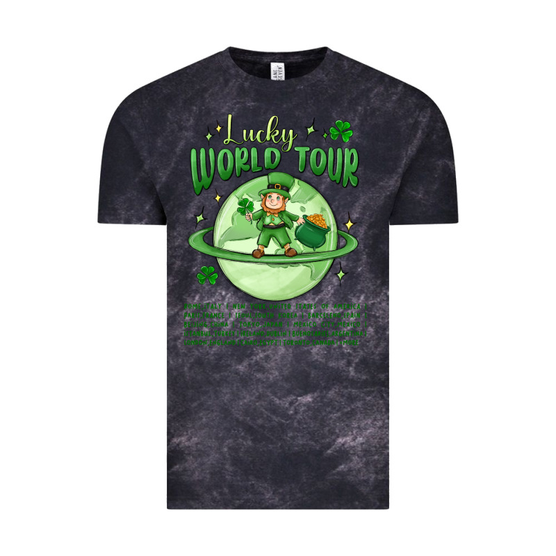 Lucky World Tour St. Patricks Day Vintage Tee by MaliasSmallBusiness | Teevron