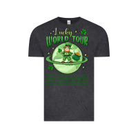 Vintage Black lucky world tour st. patricks day Vintage Tee - MaliasSmallBusiness