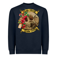 Navy Sorta merry sorta scary skull Heavyweight Sweatshirt - NancyCooperArtShop