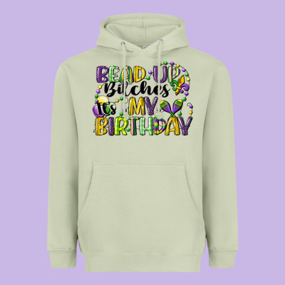 Bead Up Bitches Itsmy Birthday Cg (1) Heavyweight Hoodie Designed By Cowgirlartshop