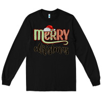 Black merry christmas Long Sleeve Tee - MaliasSmallBusiness