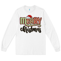 White merry christmas Long Sleeve Tee - MaliasSmallBusiness
