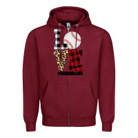 Burgundy Love, Baseball Zipper Hoodie - Bettercallsaul