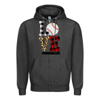 Charcoal Heather Love, Baseball Zipper Hoodie - Bettercallsaul