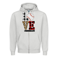 Dove Grey Love, Baseball Zipper Hoodie - Bettercallsaul