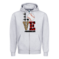 Heather Grey Love, Baseball Zipper Hoodie - Bettercallsaul