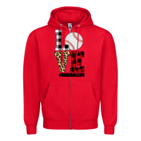 Red Love, Baseball Zipper Hoodie - Bettercallsaul