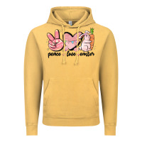 Vintage Mustard peace love easter Vintage Hoodie - MaliasSmallBusiness