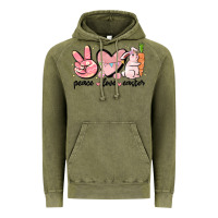 Vintage Olive peace love easter Vintage Hoodie - MaliasSmallBusiness