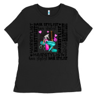 Black hair stylist elementary Ladies Tee - AdoDesignShop