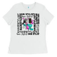 White hair stylist elementary Ladies Tee - AdoDesignShop