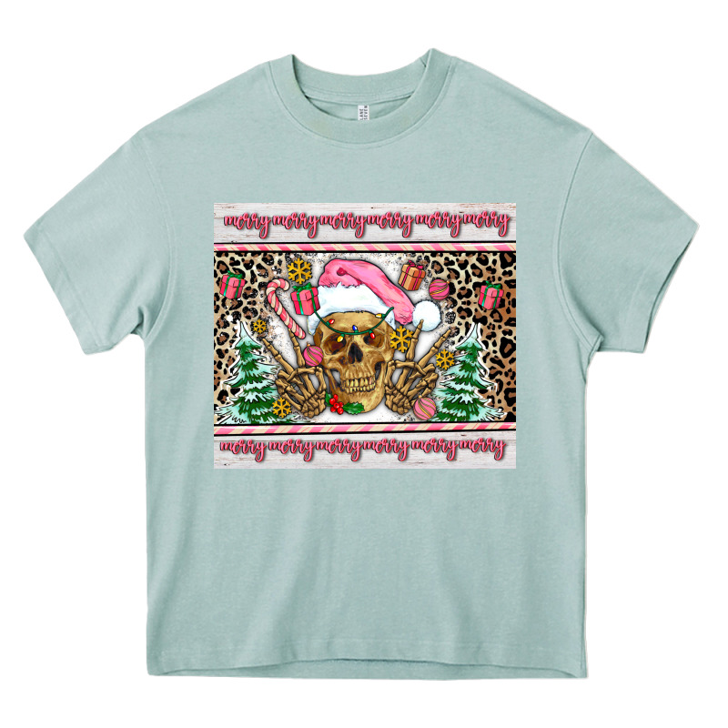 Pink Skeleton  Christmas Heavy Core Tee by AdoDesignShop | Teevron