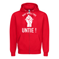 Red Bad Spellers Zipper Hoodie - Bettercallsaul