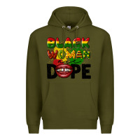 Army Green black woman are dope Premium Hoodie - CowGirlArtShop