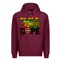 Burgundy black woman are dope Premium Hoodie - CowGirlArtShop