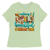 Matcha making nails beautiful is kinda my thing Ladies Tee - AdoDesignShop